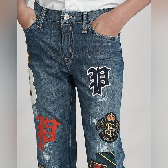 NWT Ralph Lauren Astor Slim Boyfriend Jean size 14 years - Picture 1 of 12